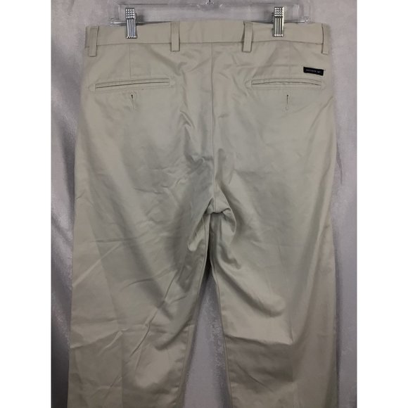Men's Dockers Flat Front Light Khaki Size 34 x 34 Slim Fit - Picture 8 of 9